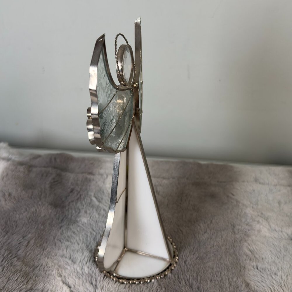Stained Glass Green Clove St Patricks Day Angel Standing Figurine Sun Catcher - Picture 11 of 14
